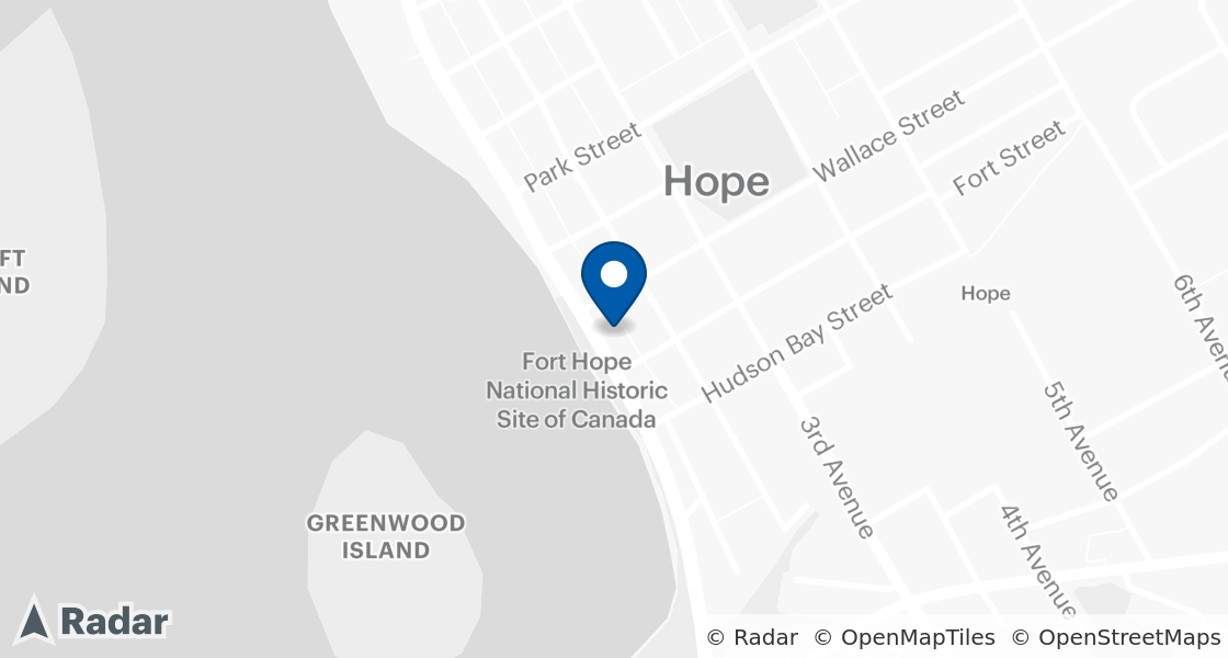 Carte de l'emplacement de Dairy Queen:: 817 Water St, Hope, BC, V0X 1L0